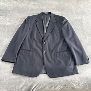 Bert Pulitzer‎ Mens Classic Navy Blazer Wool Blend Gold ButtonsCasual Jacket 46L